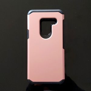 LG G8 ThinQ brand new double layer phone case pink black